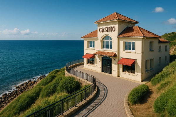 Un petit casino avec une grande vue sur la Manche